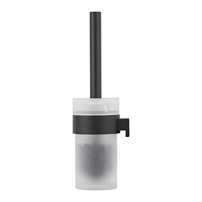 Toiletborstelhouder Tiger Bold Muur Glas/Mat zwart 33.9 cm