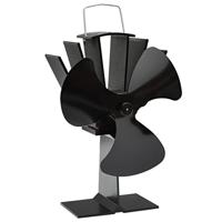 VidaXL Kachelventilator met 3 vinnen zwart - thumbnail