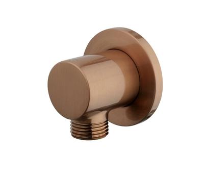 Wiesbaden Wandaansluitbocht Rond 1/2" Geborsteld Brons Koper Wiesbaden Wandaansluitbocht Rond 1/2" Geborsteld Brons Koper