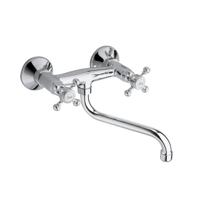 Inbouw Wastafelmengkraan Sapho Antea 2-knop Gebogen Uitloop 19 cm Chroom - thumbnail