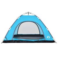 Tent 5-persoons snelontgrendeling blauw - thumbnail