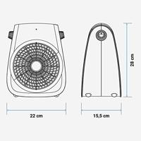 Convectorkachel Universal Blue Wit 2000 W - thumbnail