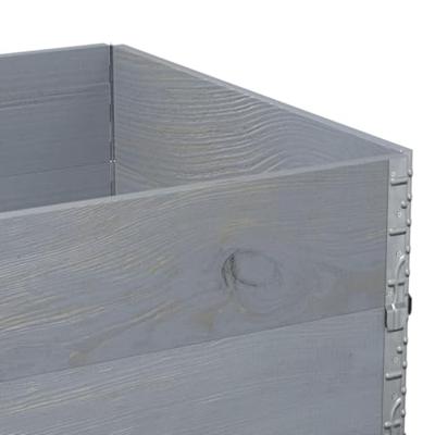 VidaXL Plantenbak 120x80 cm massief grenenhout grijs
