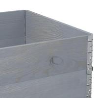 VidaXL Palletopzetranden 2 st 120x80 cm massief grenenhout grijs - thumbnail