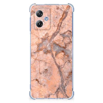Motorola Moto G54 Anti-Shock Hoesje Marmer Oranje Motorola Moto G54 Anti-Shock Hoesje Marmer Oranje