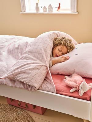 Dekbedovertrek Magicouette CARONIMOS, met gerecycled katoen beige, geruit