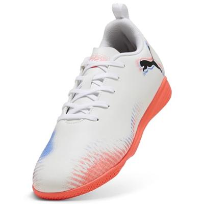 PUMA Future 8 Play Zaalvoetbalschoenen (IN) Kids Wit Felrood Blauw
