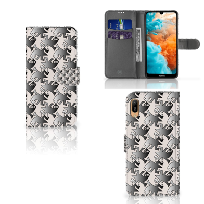 Huawei Y6 (2019) | Telefoonhoesje | Met pasjeshouder | Salamander Grey Huawei Y6 (2019) | Telefoonhoesje | Met pasjeshouder | Salamander Grey