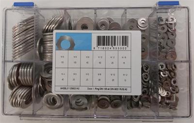 assortiment ringen D125+D9021 RVS A2