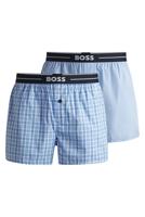 Hugo Boss Boxers wijd 2-pack streep-ruit blue - thumbnail