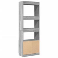 Hoge kast 92x33x180 cm bewerkt hout grijs sonoma eikenkleurig - thumbnail