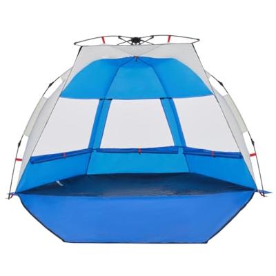 VidaXL Strandtent 2-persoons waterdicht snelontgrendeling azuurblauw