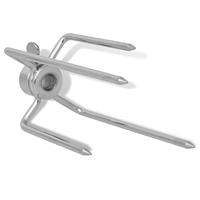 VidaXL Bbq draaispit vorken 2 stuks staal - thumbnail