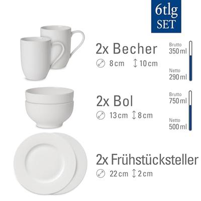 Villeroy & Boch For Me Ontbijtset 2 pers, 6-delig