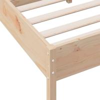 Bedframe met hoofdbord massief grenenhout 140x190 cm - thumbnail