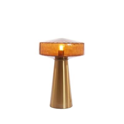 Light & Living TafellampPleat goud met bruin Ø 30cm - 1882164 - thumbnail