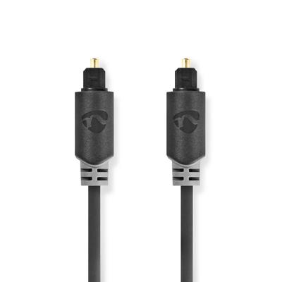 Nedis CABW25000AT10 Optische Audiokabel Toslink Male - Toslink Male 1,0 M Antraciet