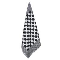 Handdoek Zwart en Witte Blok 52x55cm Katoen - Treb Towels - thumbnail