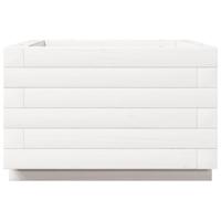 Plantenbak 40x40x26,5 cm massief grenenhout wit - thumbnail