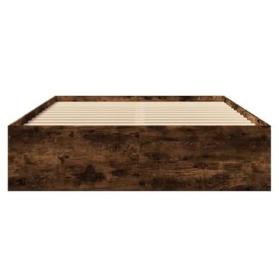 Bedframe zonder matras hout gerookt eikenkleurig 140x200 cm