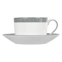 WEDGWOOD - Vera Wang Lace Platinum - Theekop&schotel 0,15l - thumbnail