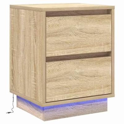 Nachtkastje 2 pcs Sonoma eiken 39 x 34.5 x 50 cm Bewerkt hout