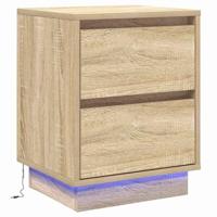 Nachtkastje 2 pcs Sonoma eiken 39 x 34.5 x 50 cm Bewerkt hout - thumbnail