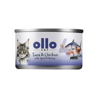 OLLO Cat nr 4 Tuna & Chicken with squid & shrimp in broth - nat kattenvoer - 70g - thumbnail