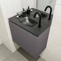 MONDIAZ OLAN 60cm toiletmeubel dark grey. LEX wastafel urban midden 1 kraangat - thumbnail