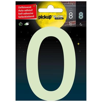 Glow in the dark Nummer 0 - 100 mm zelfklevend. Glow in the dark Nummer 0 - 100 mm zelfklevend.