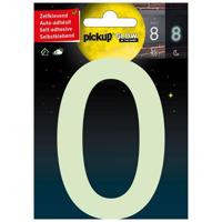 Glow in the dark Nummer 0 - 100 mm zelfklevend. - thumbnail