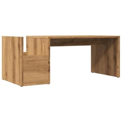 Salontafel 90x45x35 cm bewerkt hout artisan eikenkleurig
