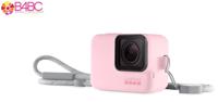 GoPro beschermhoes + draagband in roze (HERO7 Black/Hero7 Silver/Hero7 White/Hero6 Black/Hero5 Black), officiële GoPro-accessoires - thumbnail