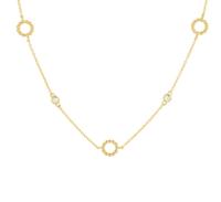 TFT Collier Geelgoud Rondje En Zirkonia 1,0 mm 41 + 4 cm - thumbnail
