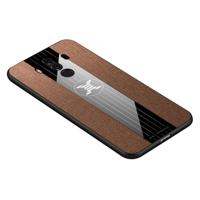 Voor Huawei mate 10 Pro XINLI stiksels doek Textue schokbestendig TPU beschermhoes (bruin) - thumbnail