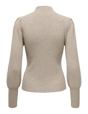 Only Onlkatia L/s Highneck Pullover Knt Noos 15232494 Trui Mocha Meringue W. Melange