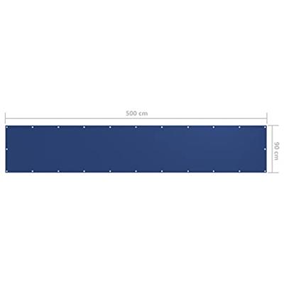 VidaXL Balkonscherm 90x500 cm oxford stof blauw