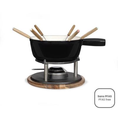Traditionele fondueset - LIVOO - MEN426N - 2,6L - 6 personen - Geëmailleerd gietijzer - 6 vorken - Caquelon geschikt voor alle warmtebronnen