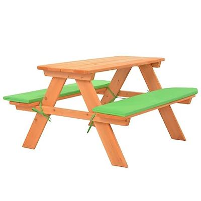 VidaXL Kinderpicknicktafel met banken 89x79x50 cm massief vurenhout VidaXL Kinderpicknicktafel met banken 89x79x50 cm massief vurenhout