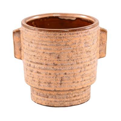 PTMD bloempot katelynn keramiek m oranje 16 cm | 6 stuks