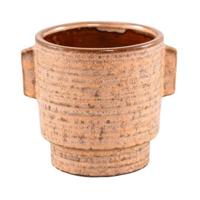 PTMD bloempot katelynn keramiek m oranje 16 cm | 6 stuks - thumbnail