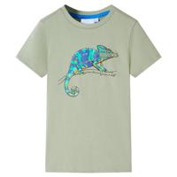 VidaXL Kindershirt met korte mouwen 116 lichtkakikleurig - thumbnail