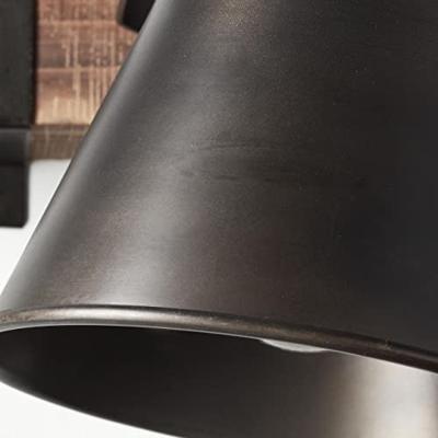 Brilliant WandlampDecca zwart met bruin - 85810/46