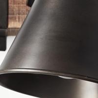 Brilliant WandlampDecca zwart met bruin - 85810/46 - thumbnail