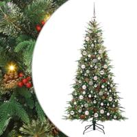 VidaXL Kunstmatige inklapbare kerstboom groen 180 cm pe en pvc - thumbnail