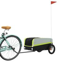 Fietstrailer 30 kg ijzer zwart en groen - thumbnail