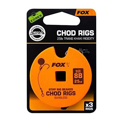 Fox Edge Armapoint Stiff Rig Beaked Chod Rigs 3St. 30LB Size 5