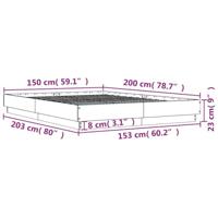 Bedframe met LED-verlichting wit 150x200 cm - thumbnail
