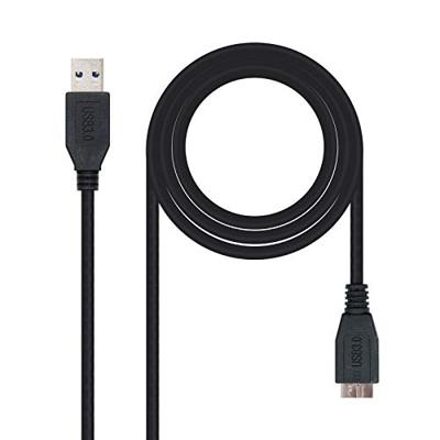 Nanocable 10.01.1101-BK - USB 3.0 naar Micro USB 3.0 kabel, hoofdtoepassing in mobiele en digitale camera's, type A/M-Micro B/M, mannelijk, zwart, 1,0 m