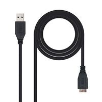 Nanocable 10.01.1101-BK - USB 3.0 naar Micro USB 3.0 kabel, hoofdtoepassing in mobiele en digitale camera's, type A/M-Micro B/M, mannelijk, zwart, 1,0 m - thumbnail